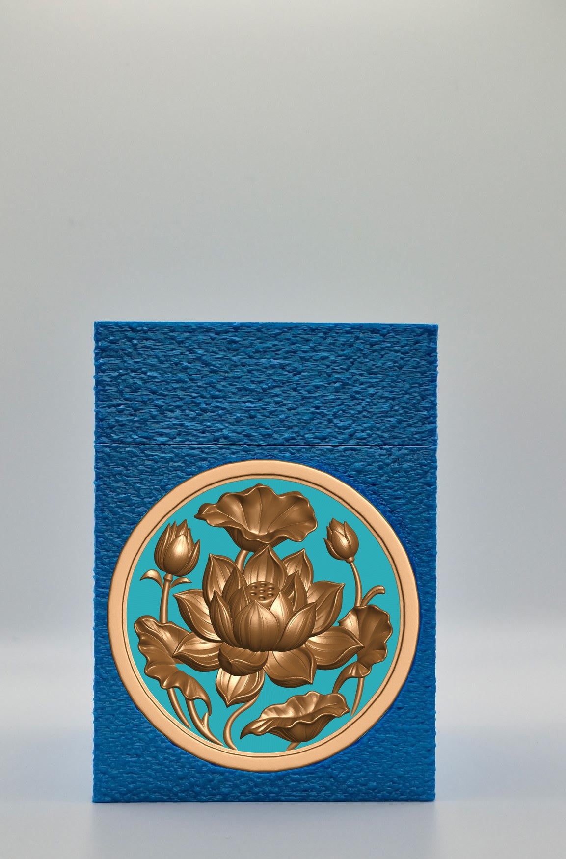 Lotus Card Box — Blue