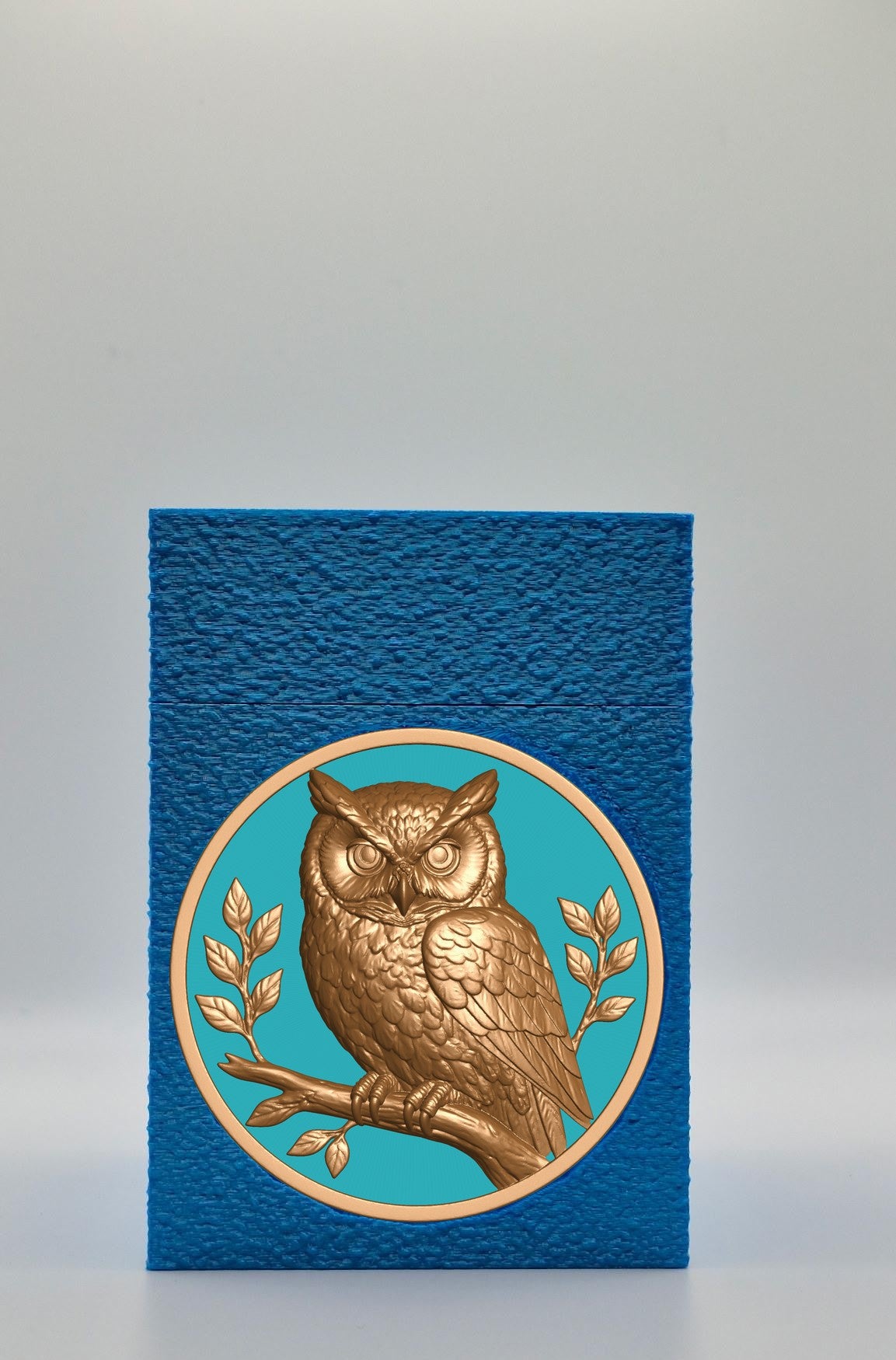 Owl Card Box — Blue