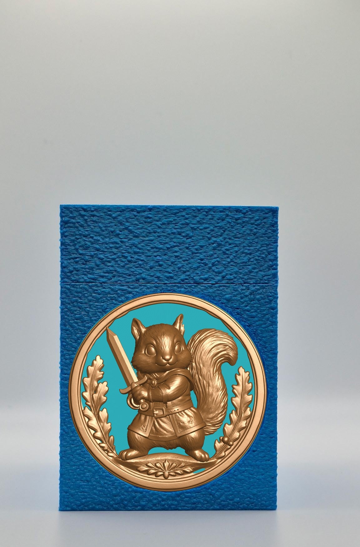 Squirrel Card Box — Blue