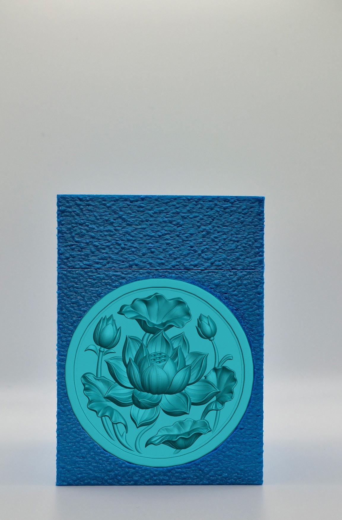 Lotus Card Box — Blue