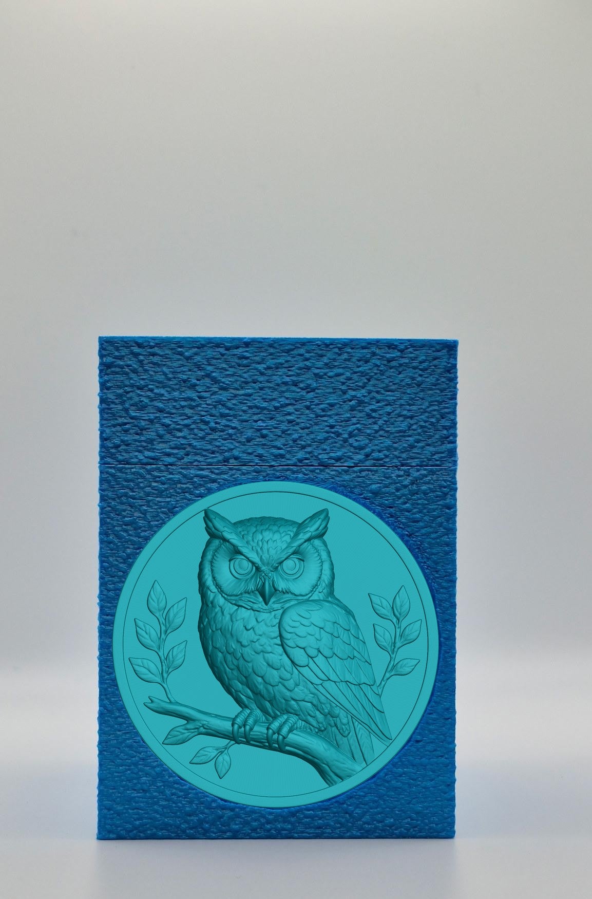 Owl Card Box — Blue