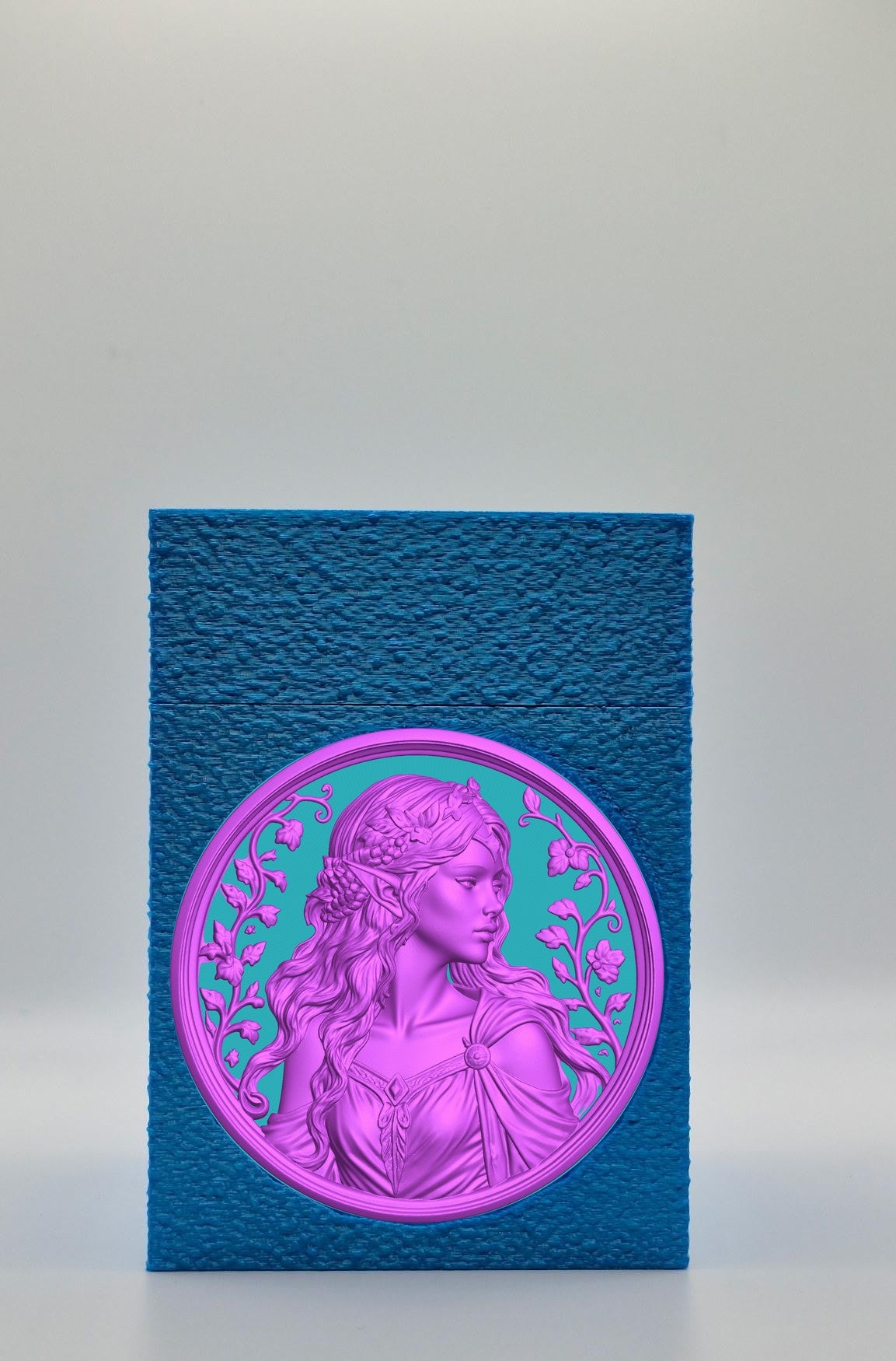 Elf Maiden Card Box — Blue