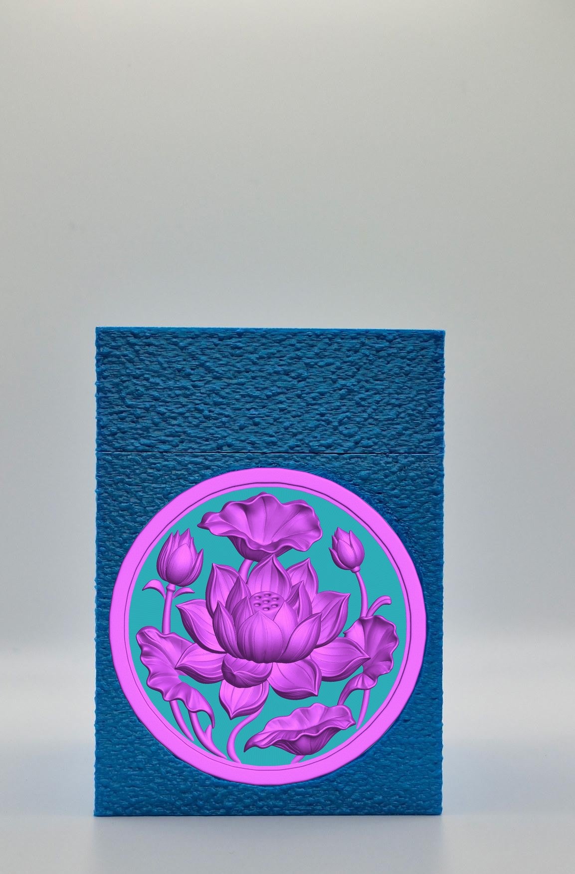 Lotus Card Box — Blue
