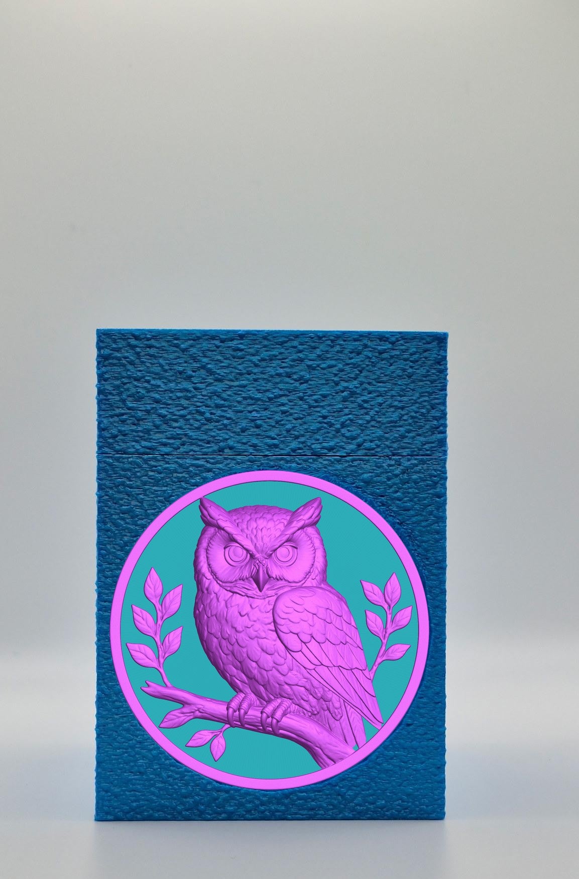 Owl Card Box — Blue