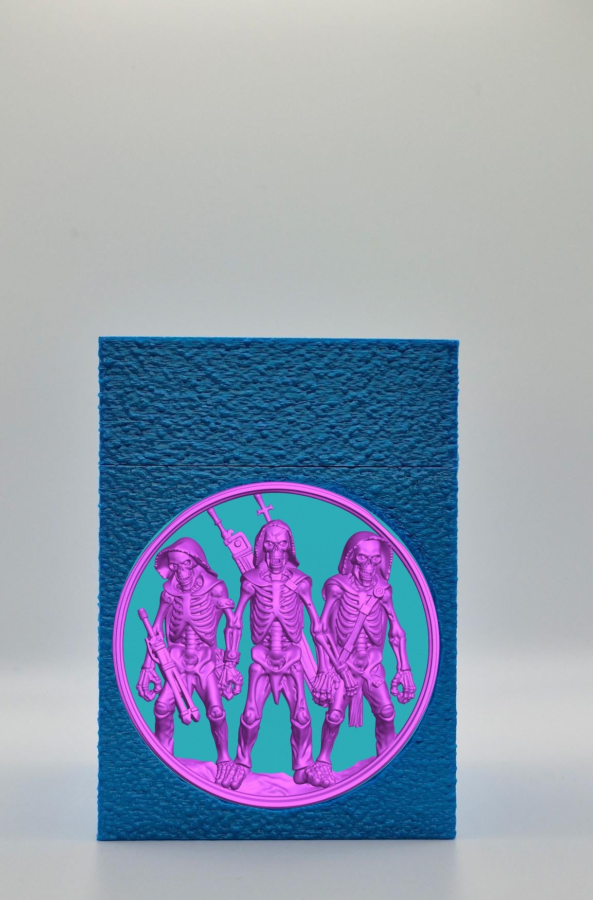 Skeleton Army Card Box — Blue