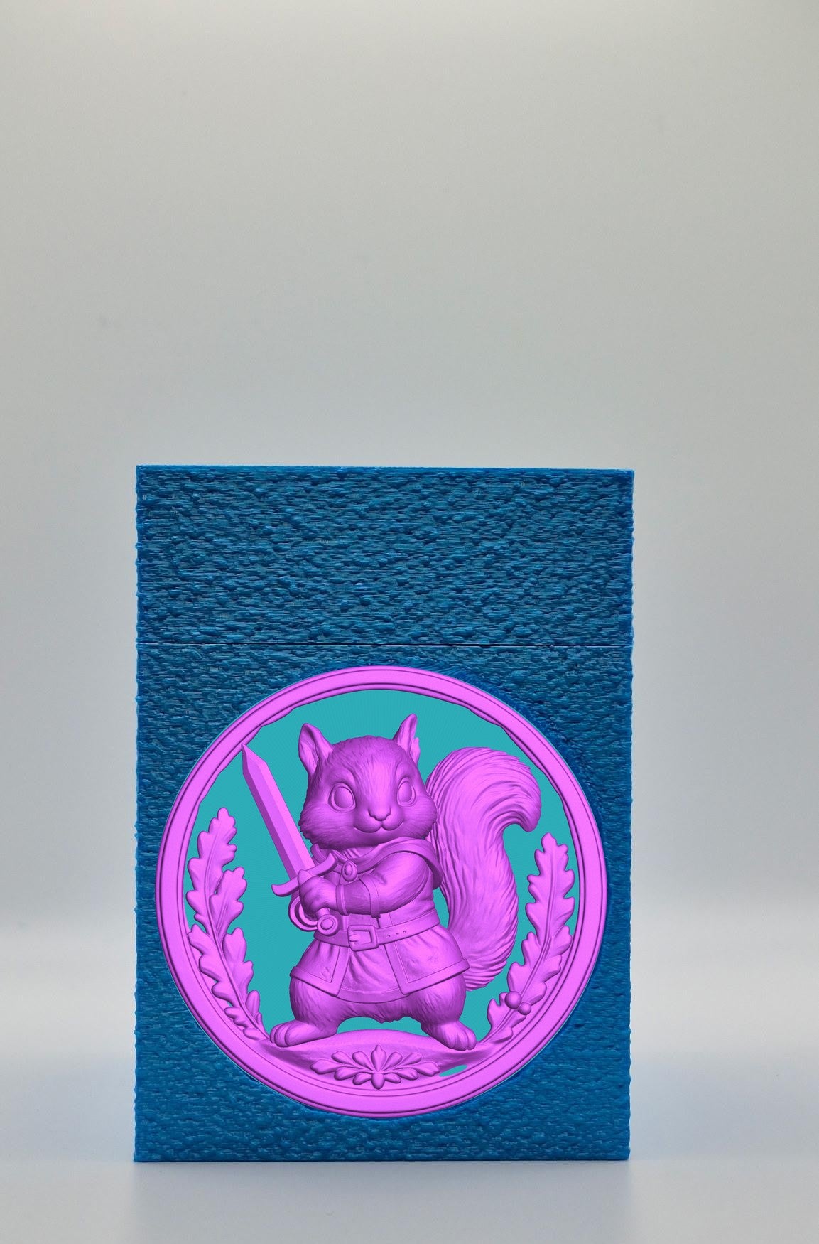 Squirrel Card Box — Blue