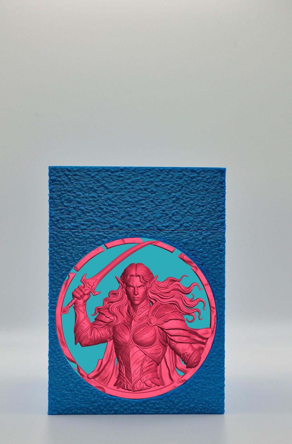 Elvish Warrior Card Box — Blue