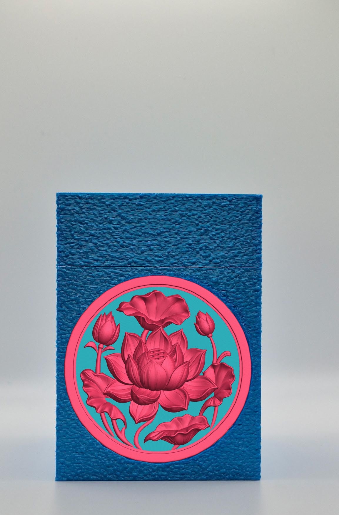 Lotus Card Box — Blue