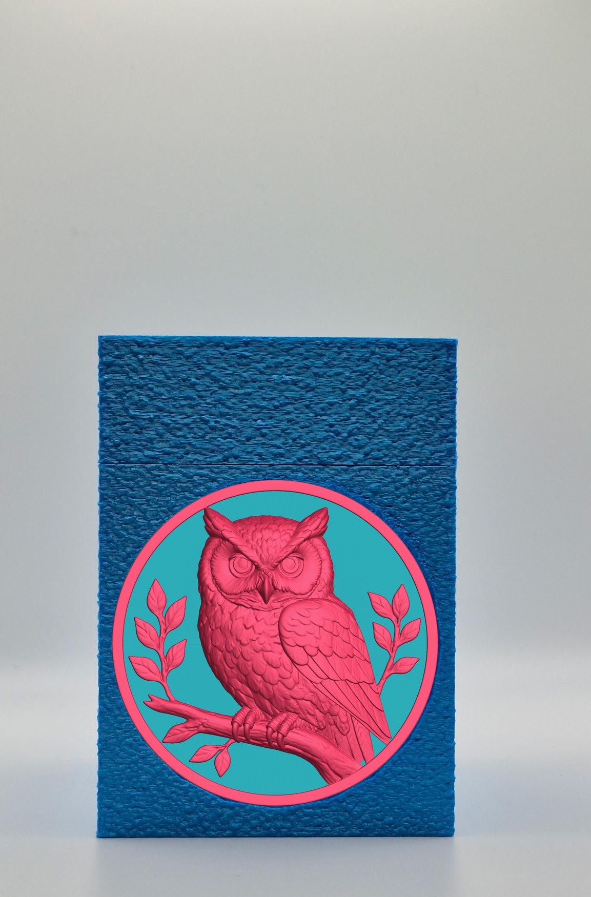 Owl Card Box — Blue