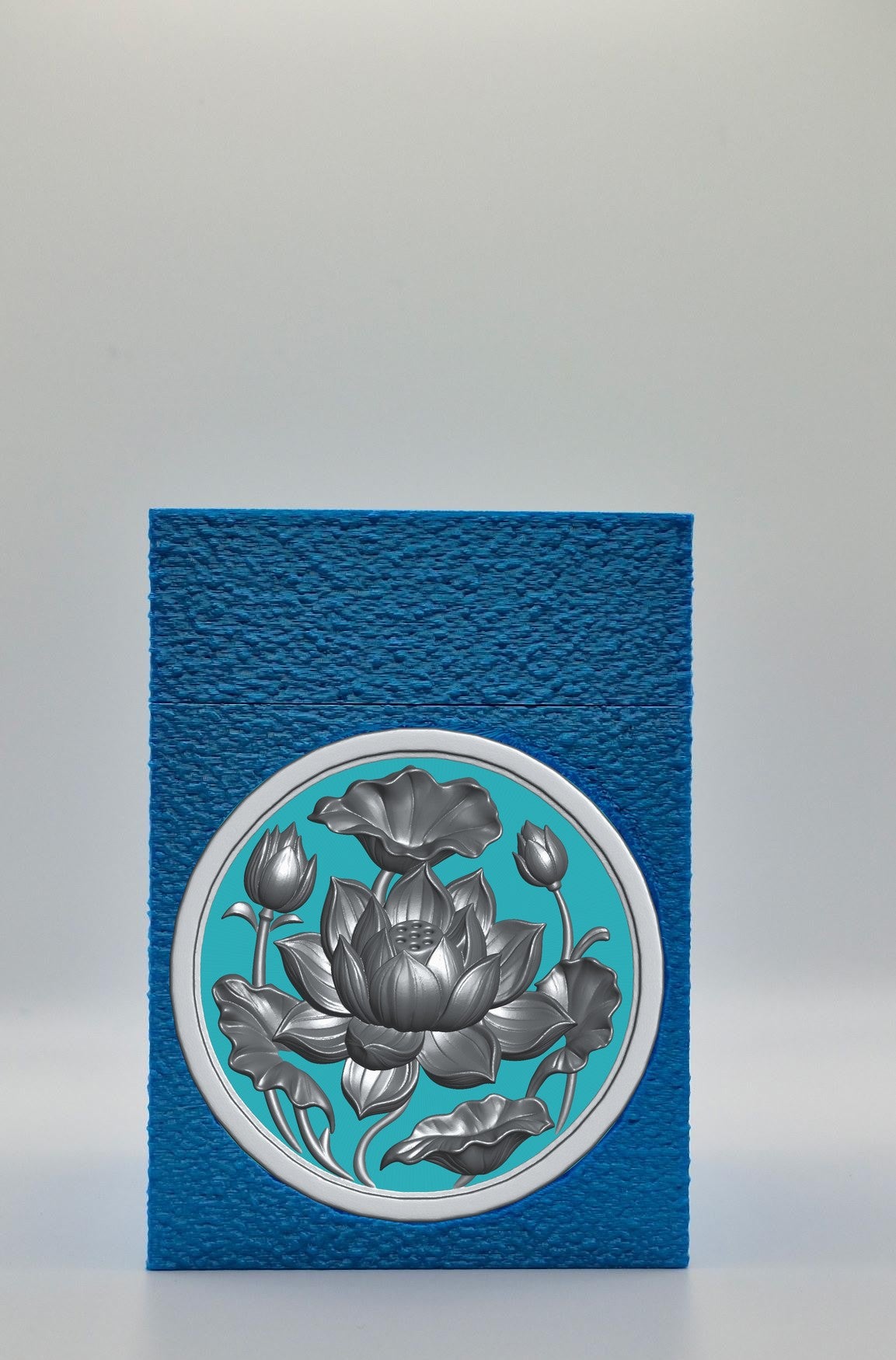 Lotus Card Box — Blue