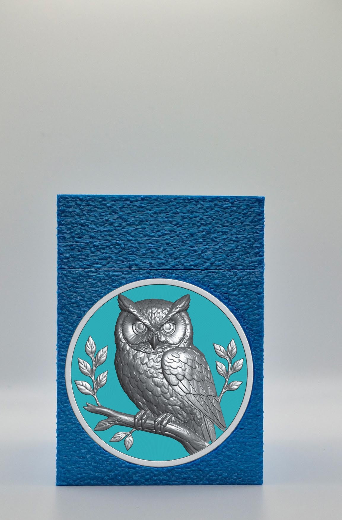 Owl Card Box — Blue