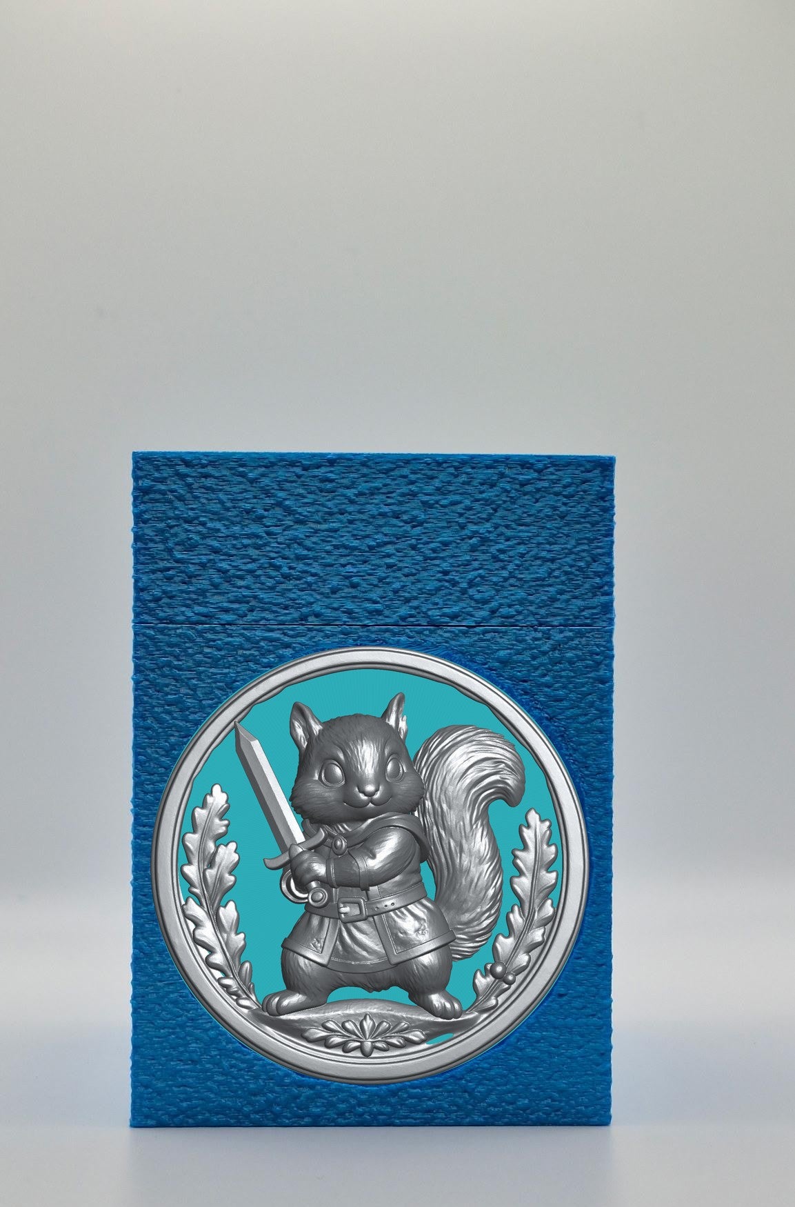 Squirrel Card Box — Blue
