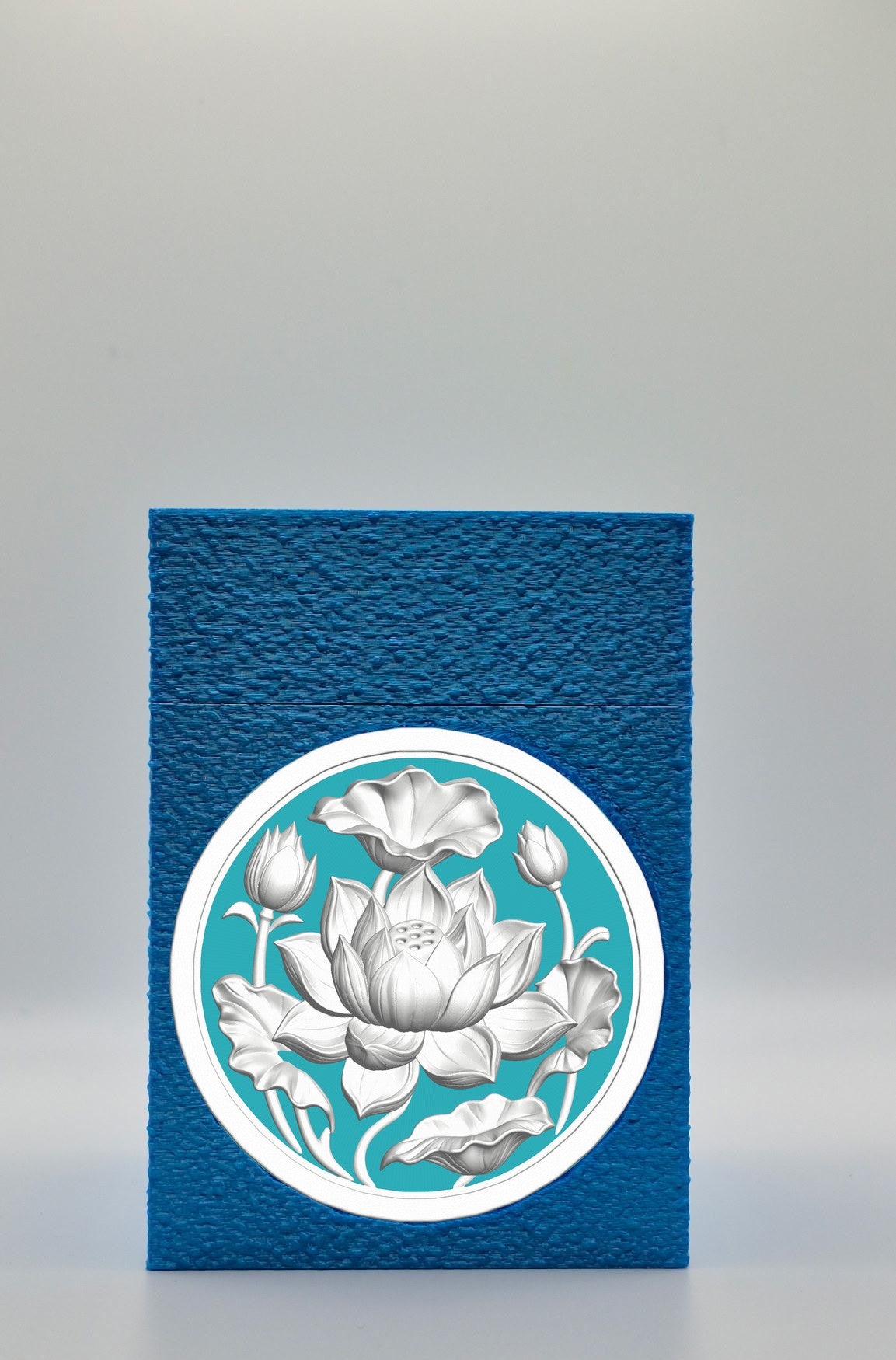 Lotus Card Box — Blue