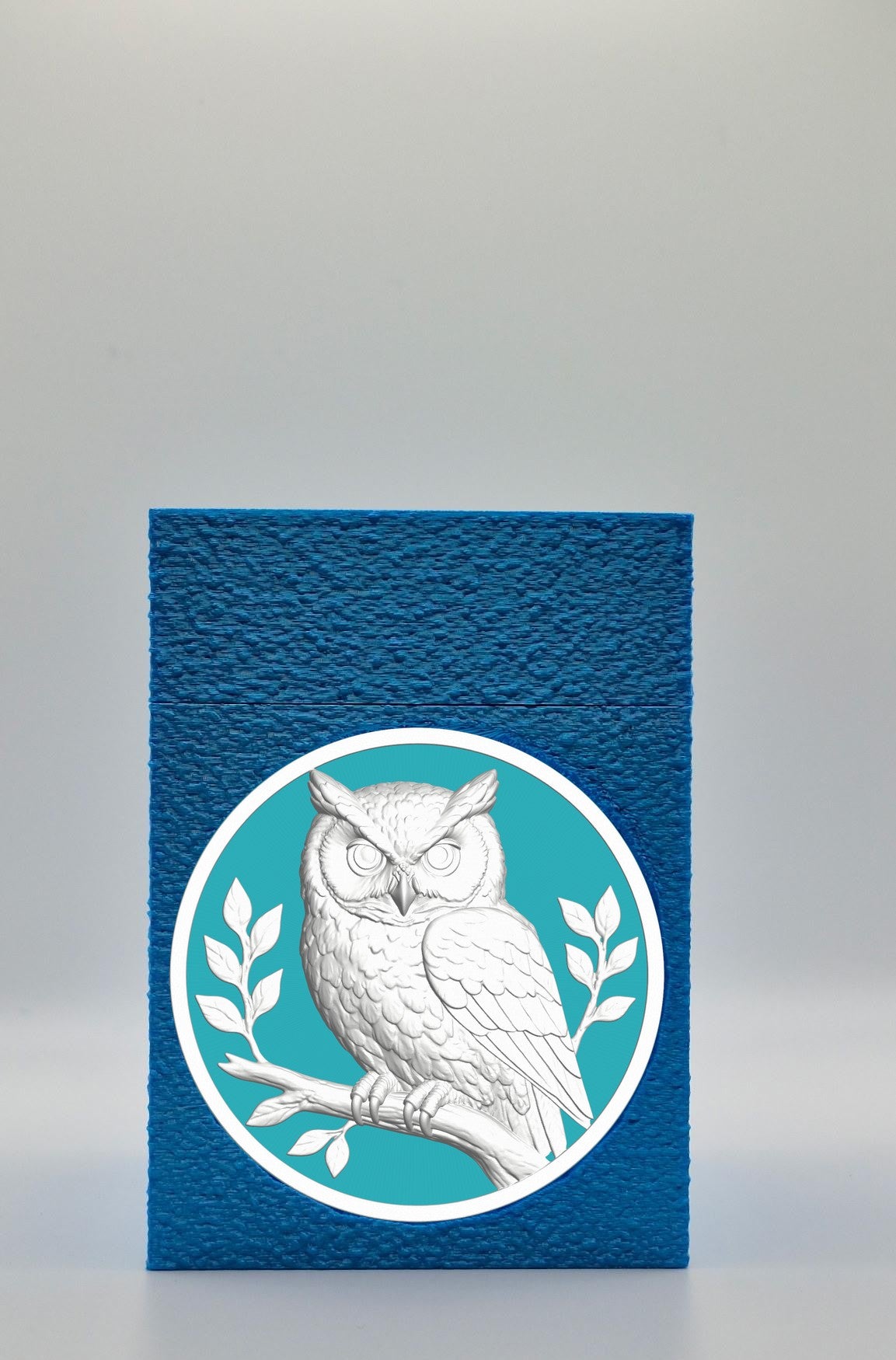 Owl Card Box — Blue