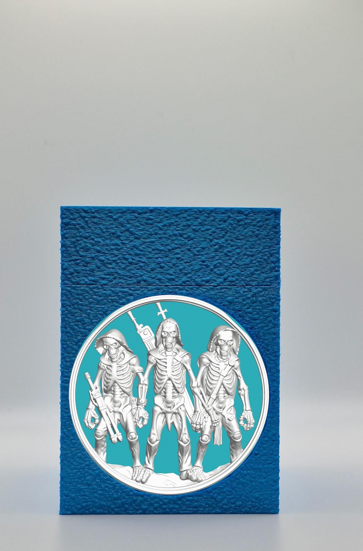 Skeleton Army Card Box — Blue