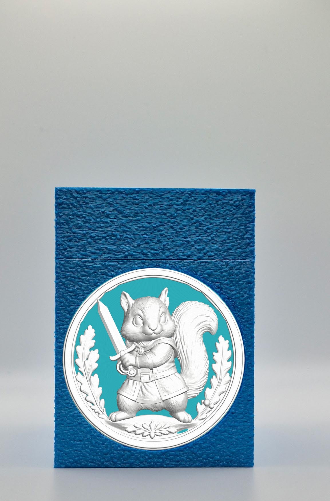 Squirrel Card Box — Blue