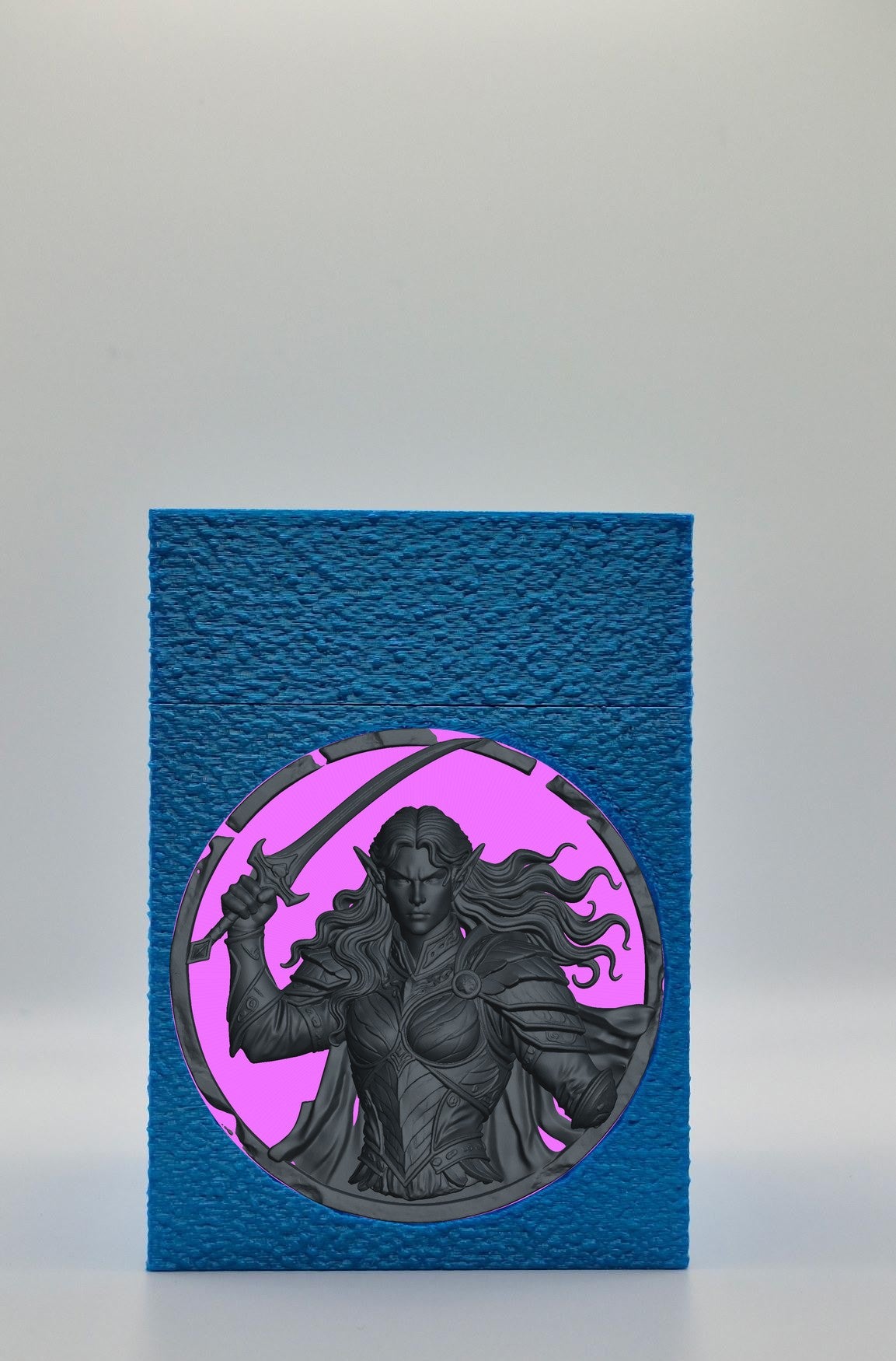 Elvish Warrior Card Box — Blue