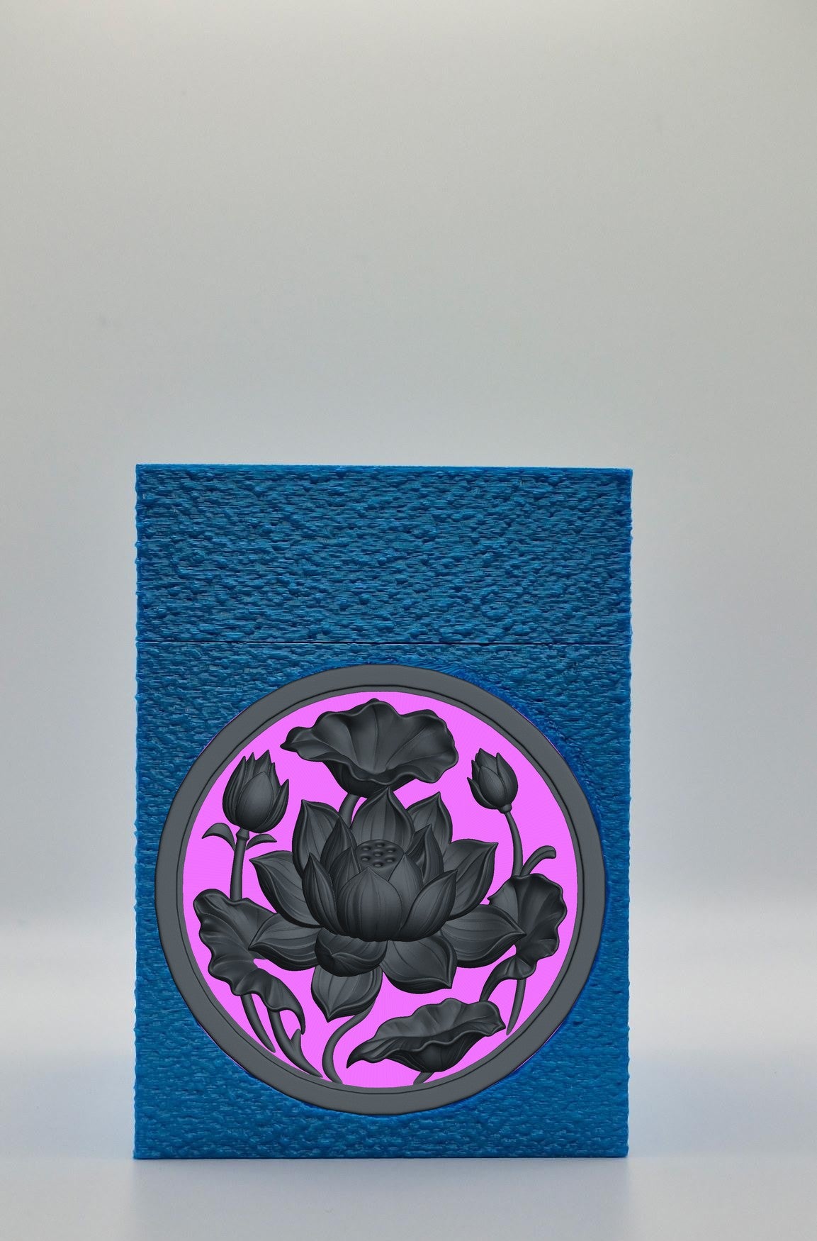 Lotus Card Box — Blue