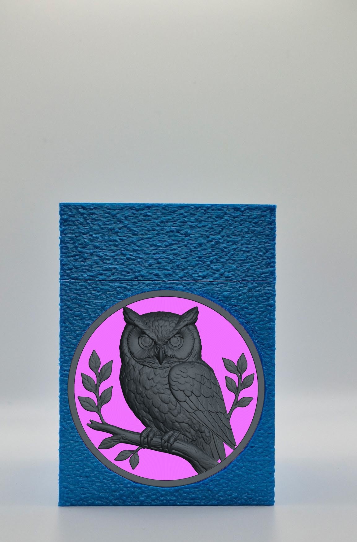 Owl Card Box — Blue