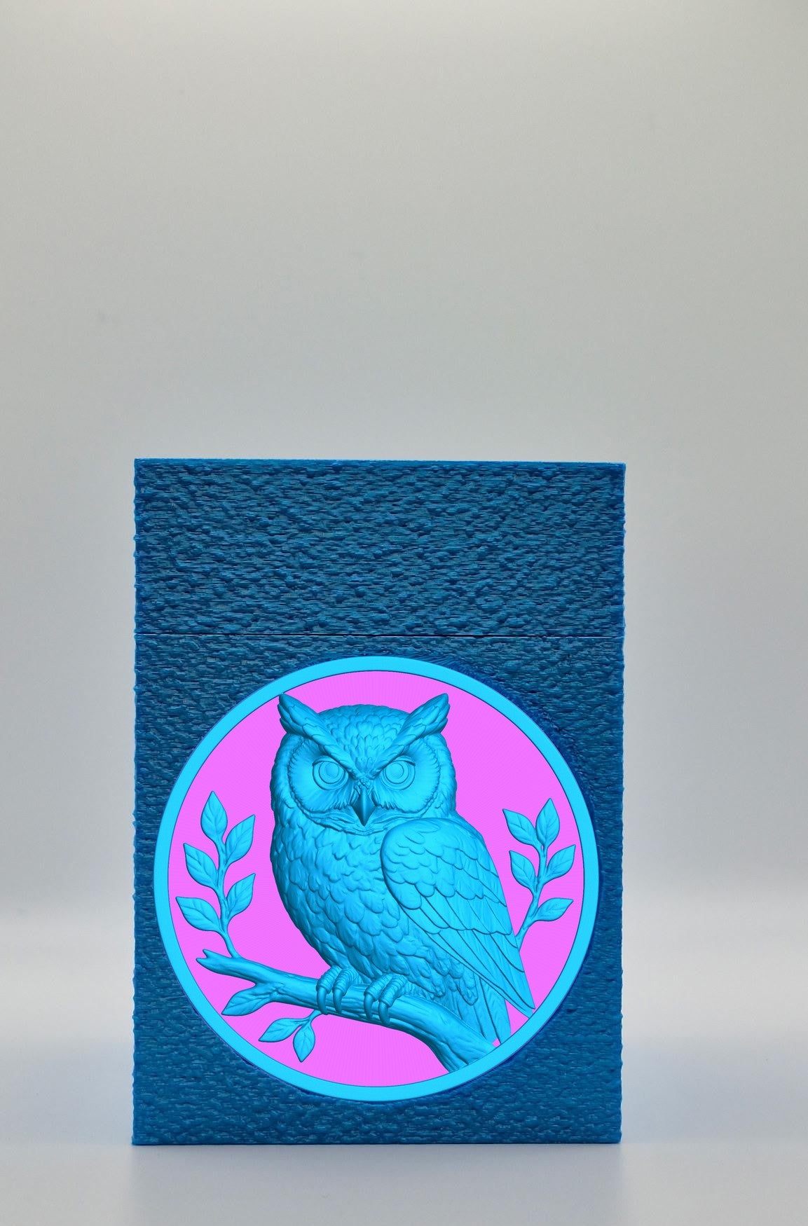 Owl Card Box — Blue