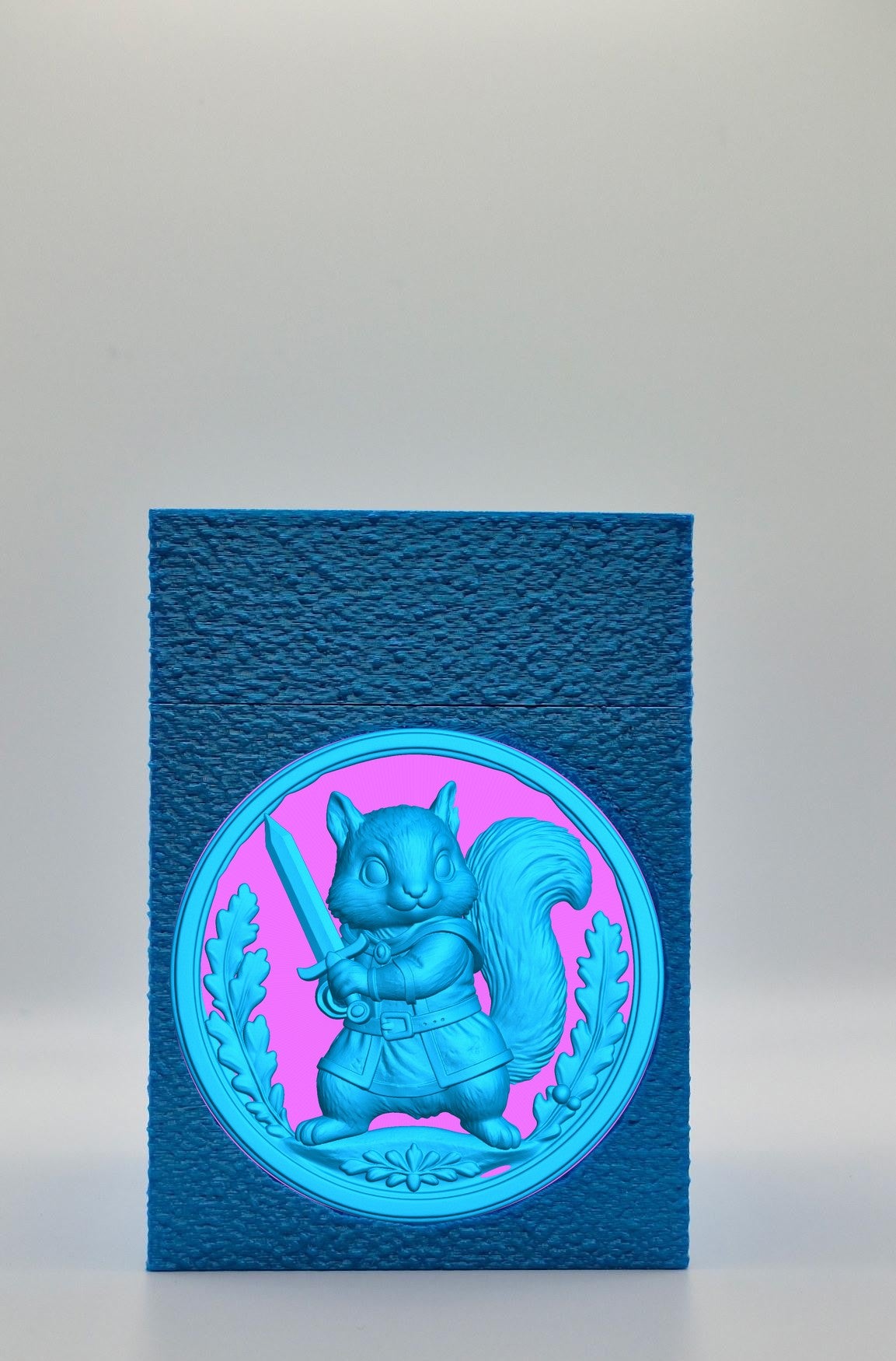 Squirrel Card Box — Blue