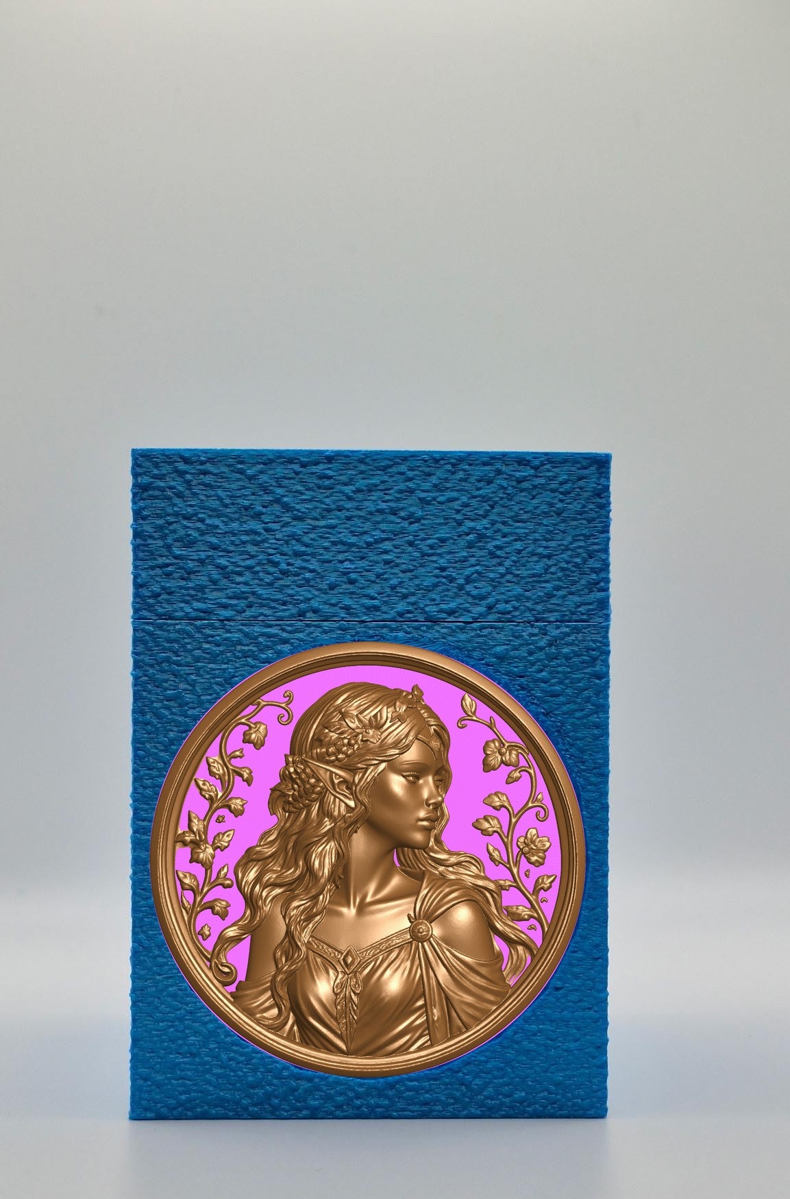Elf Maiden Card Box — Blue