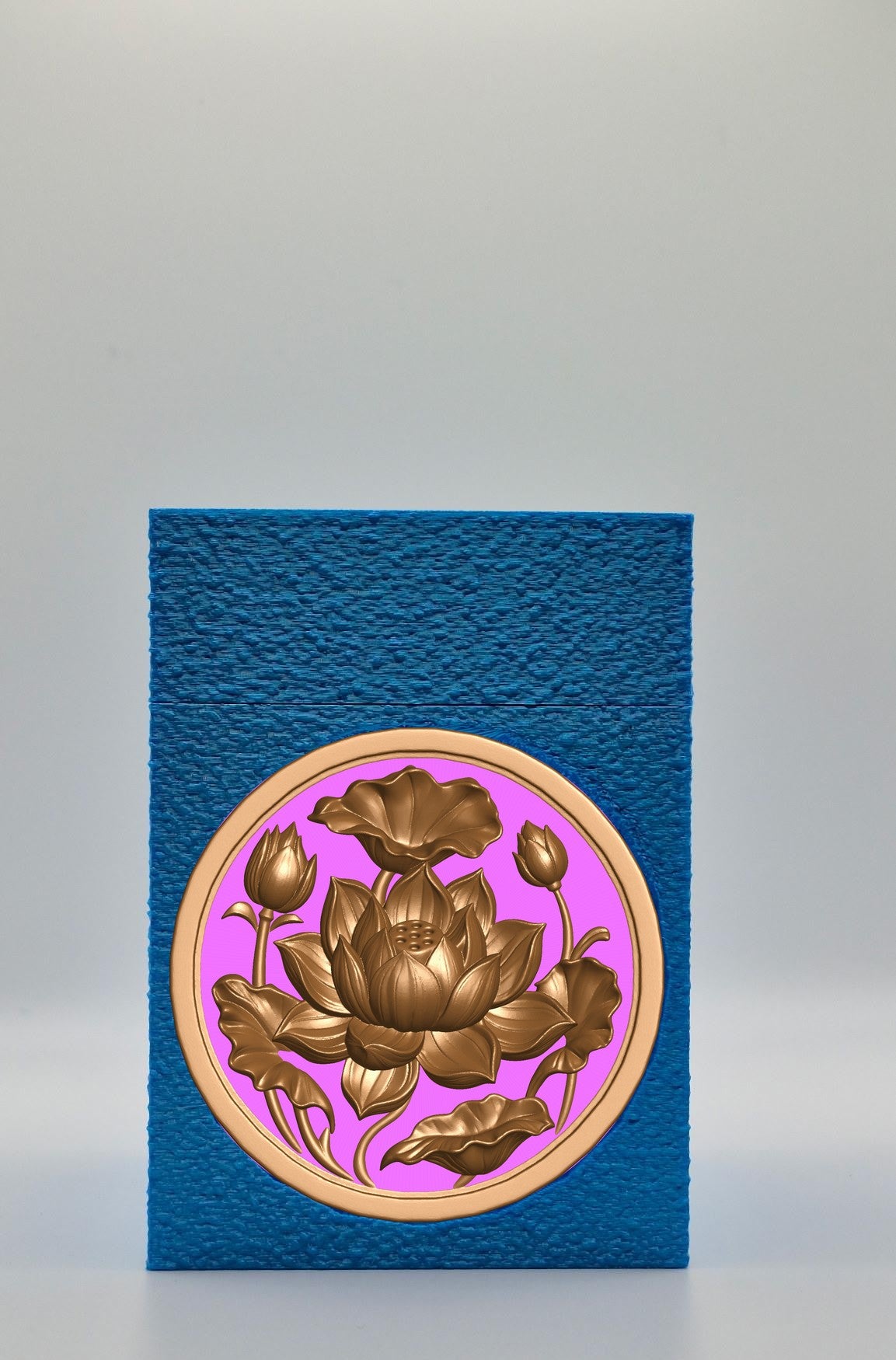 Lotus Card Box — Blue