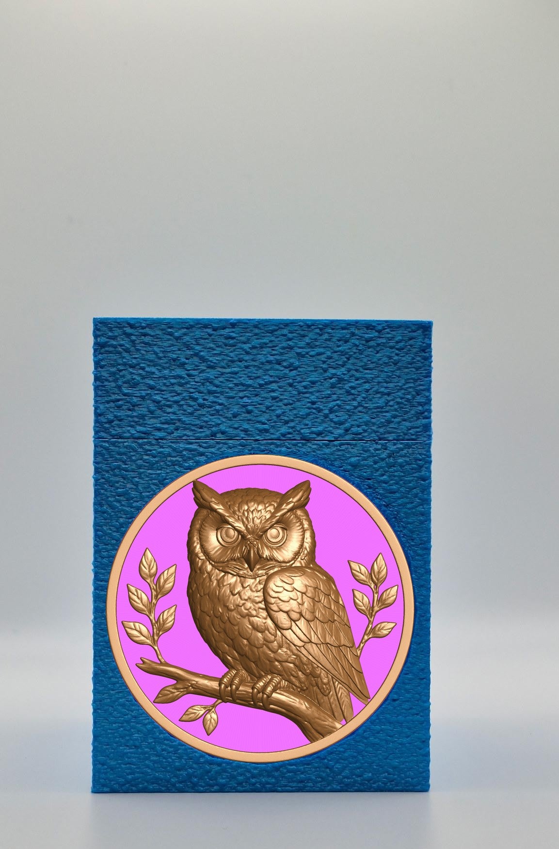 Owl Card Box — Blue