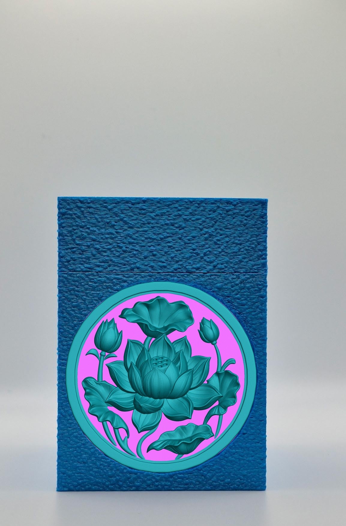Lotus Card Box — Blue