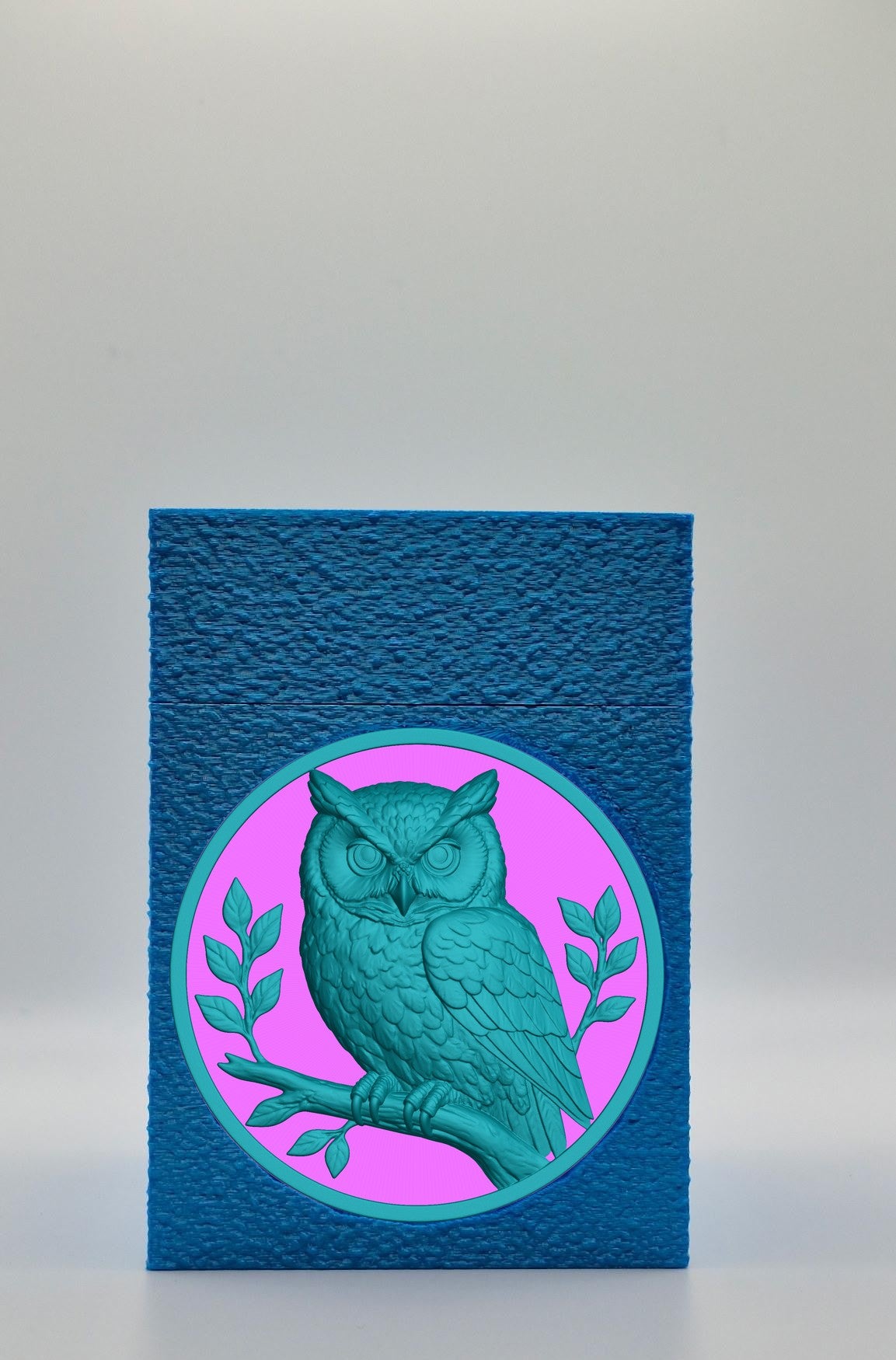 Owl Card Box — Blue