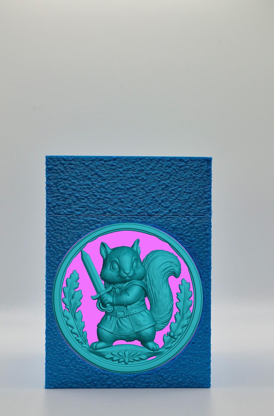 Squirrel Card Box — Blue