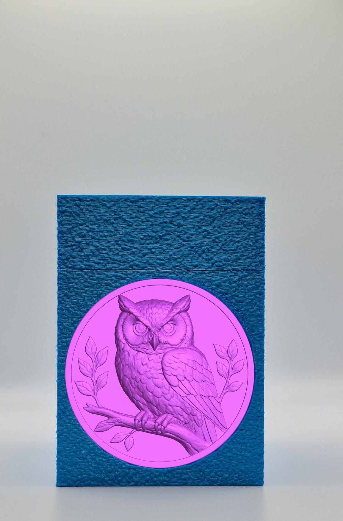 Owl Card Box — Blue