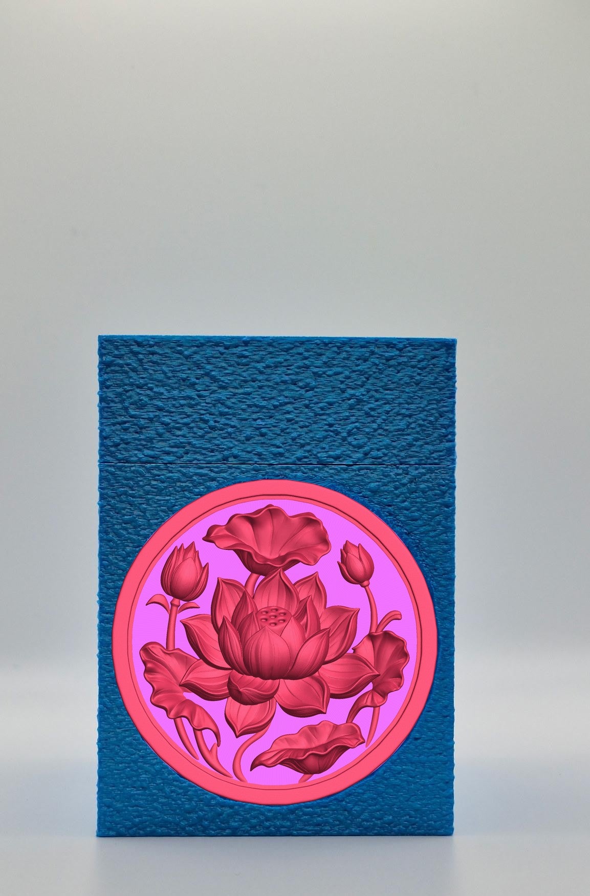 Lotus Card Box — Blue