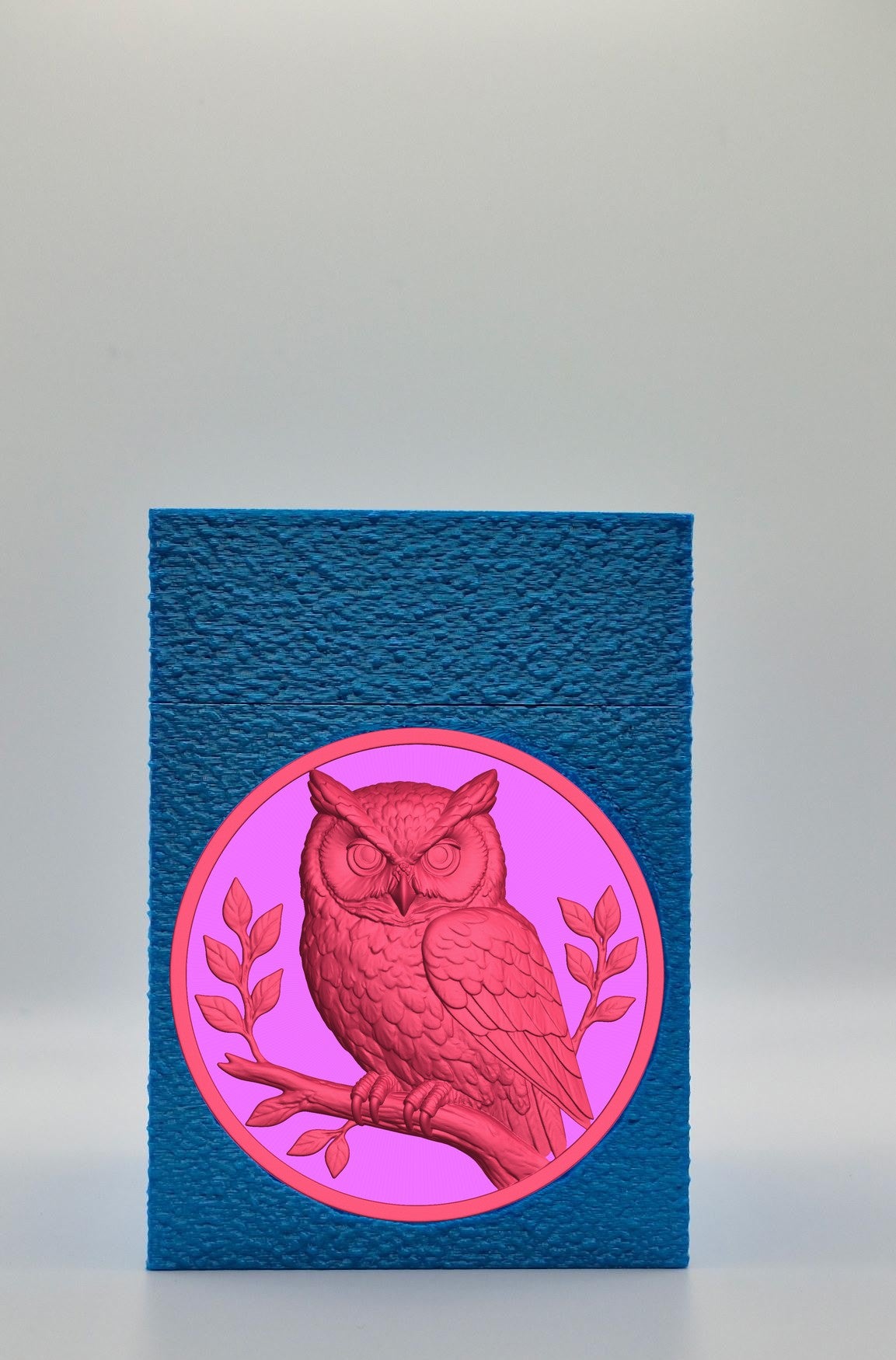 Owl Card Box — Blue