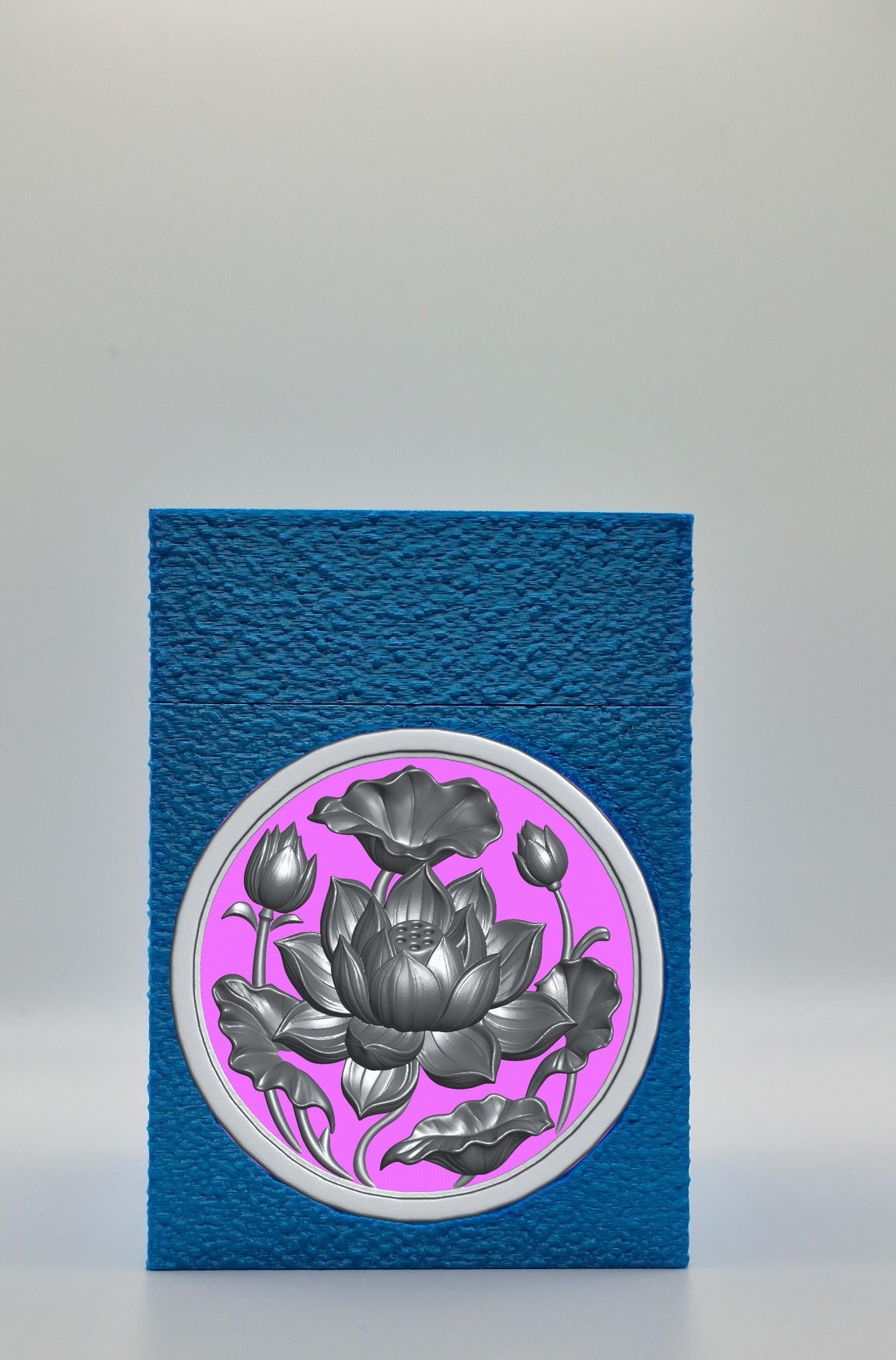 Lotus Card Box — Blue
