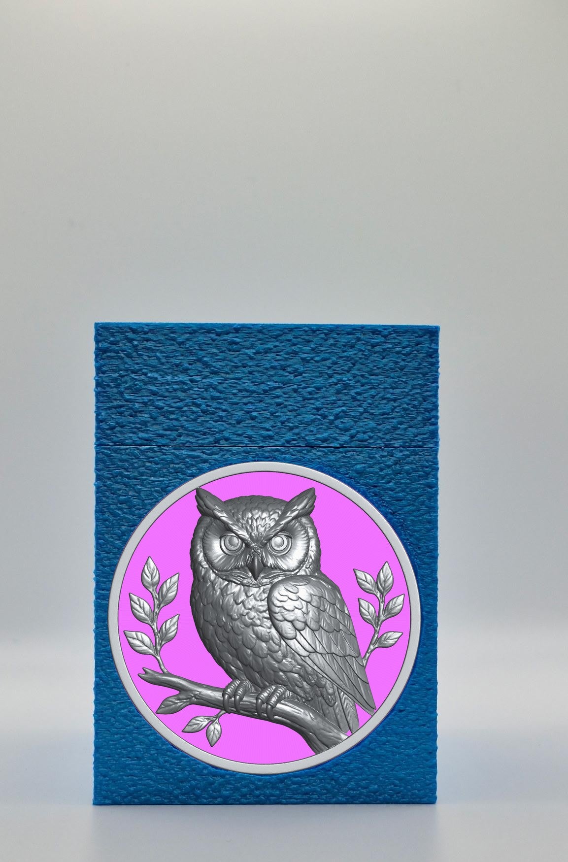 Owl Card Box — Blue