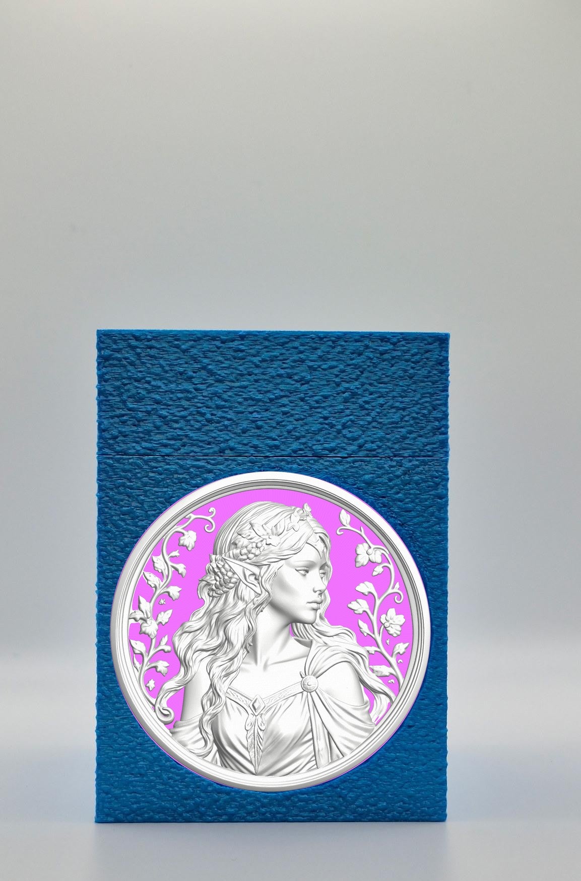 Elf Maiden Card Box — Blue