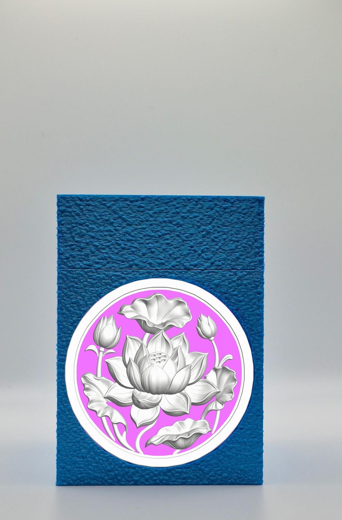 Lotus Card Box — Blue