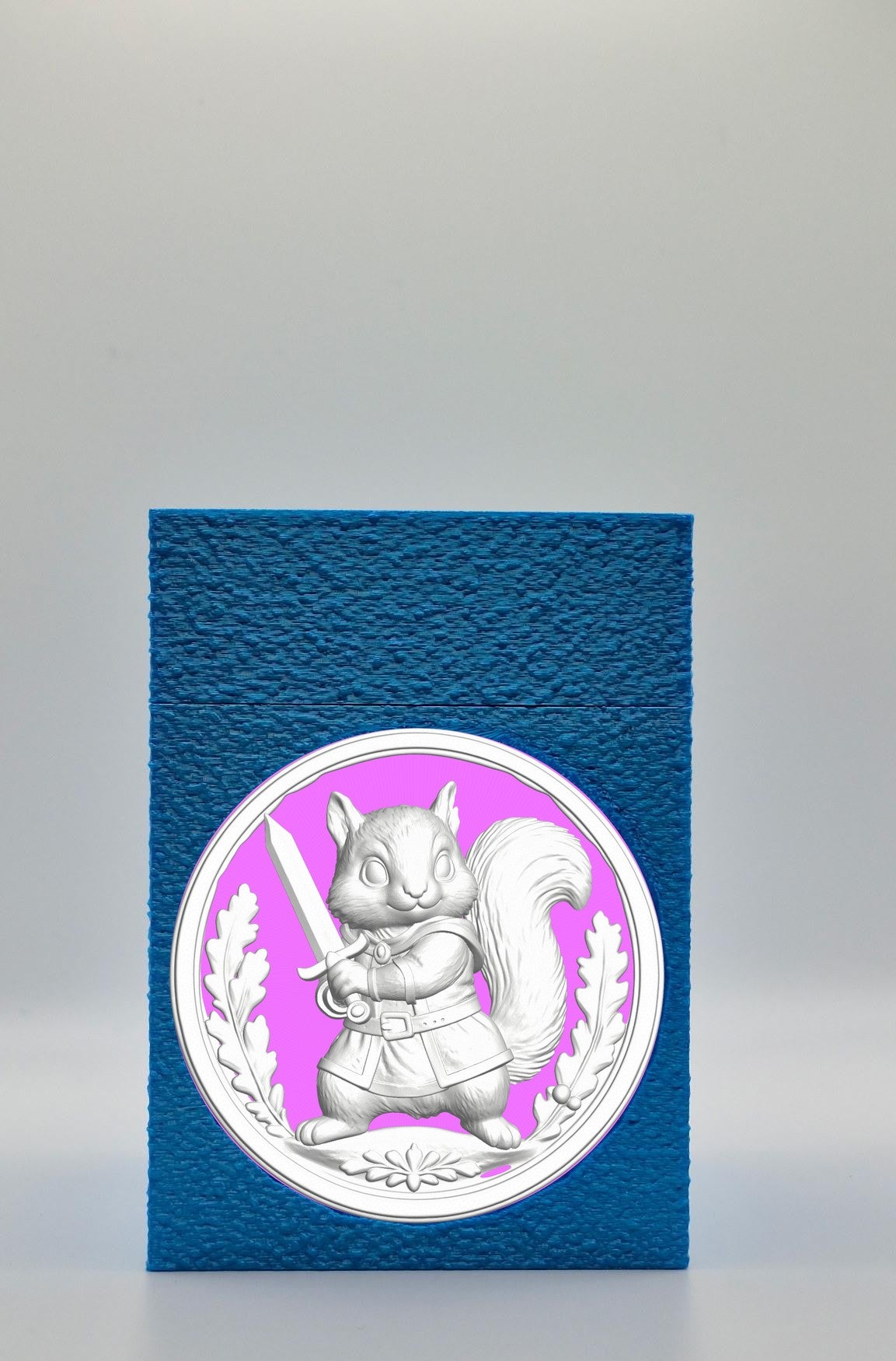 Squirrel Card Box — Blue