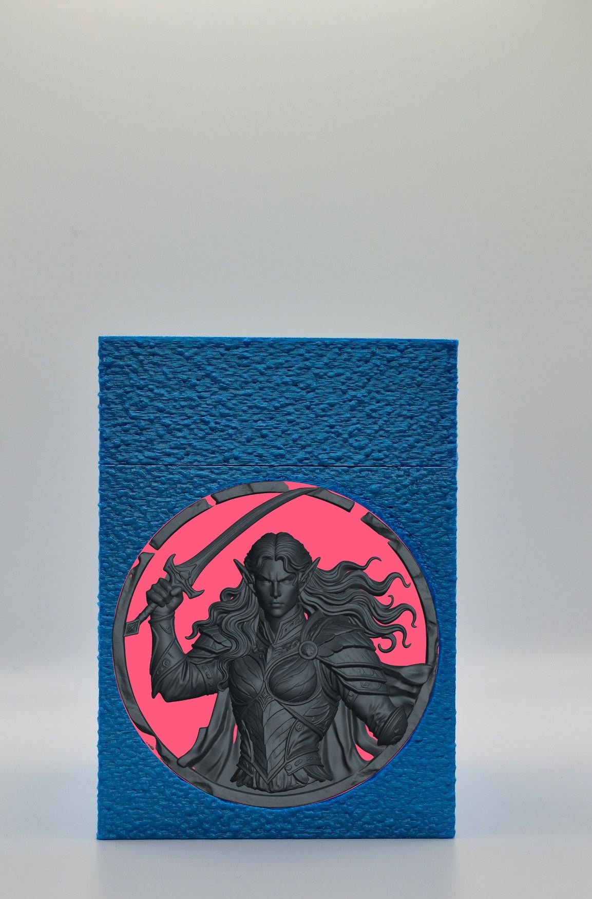 Elvish Warrior Card Box — Blue