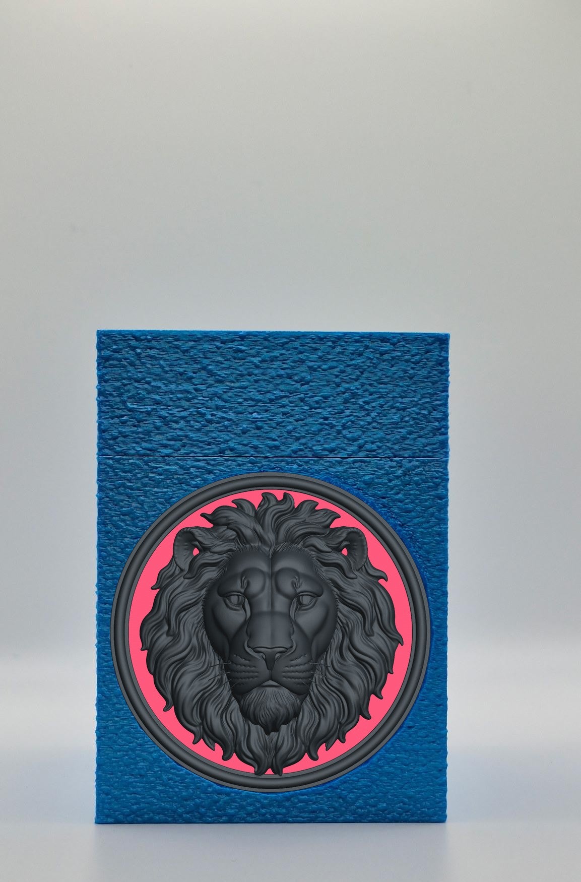 Lion Card Box — Blue