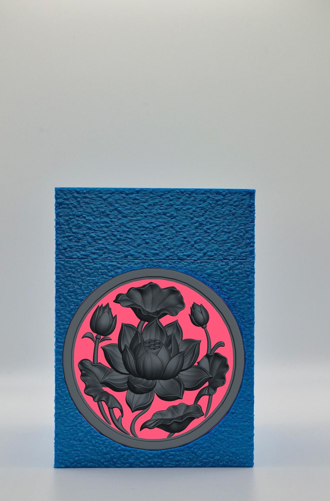 Lotus Card Box — Blue