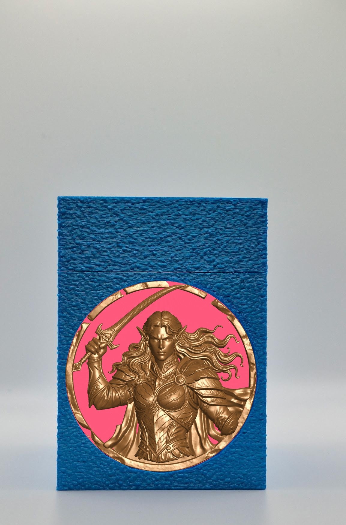 Elvish Warrior Card Box — Blue