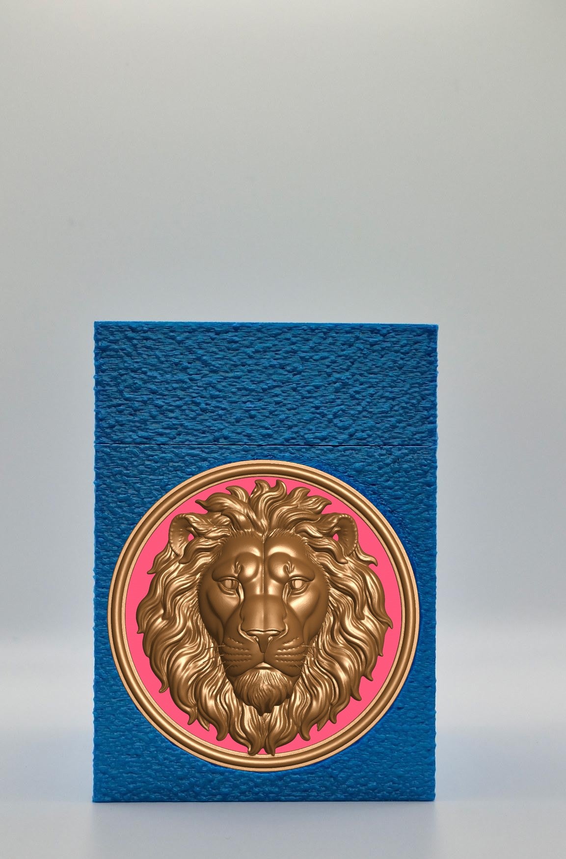 Lion Card Box — Blue