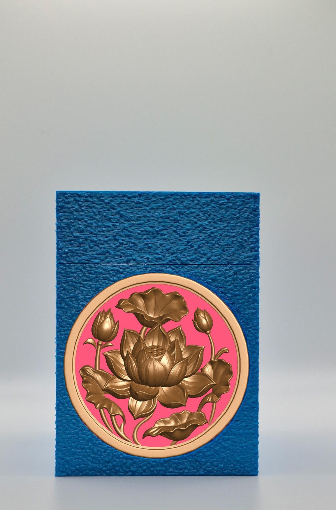 Lotus Card Box — Blue
