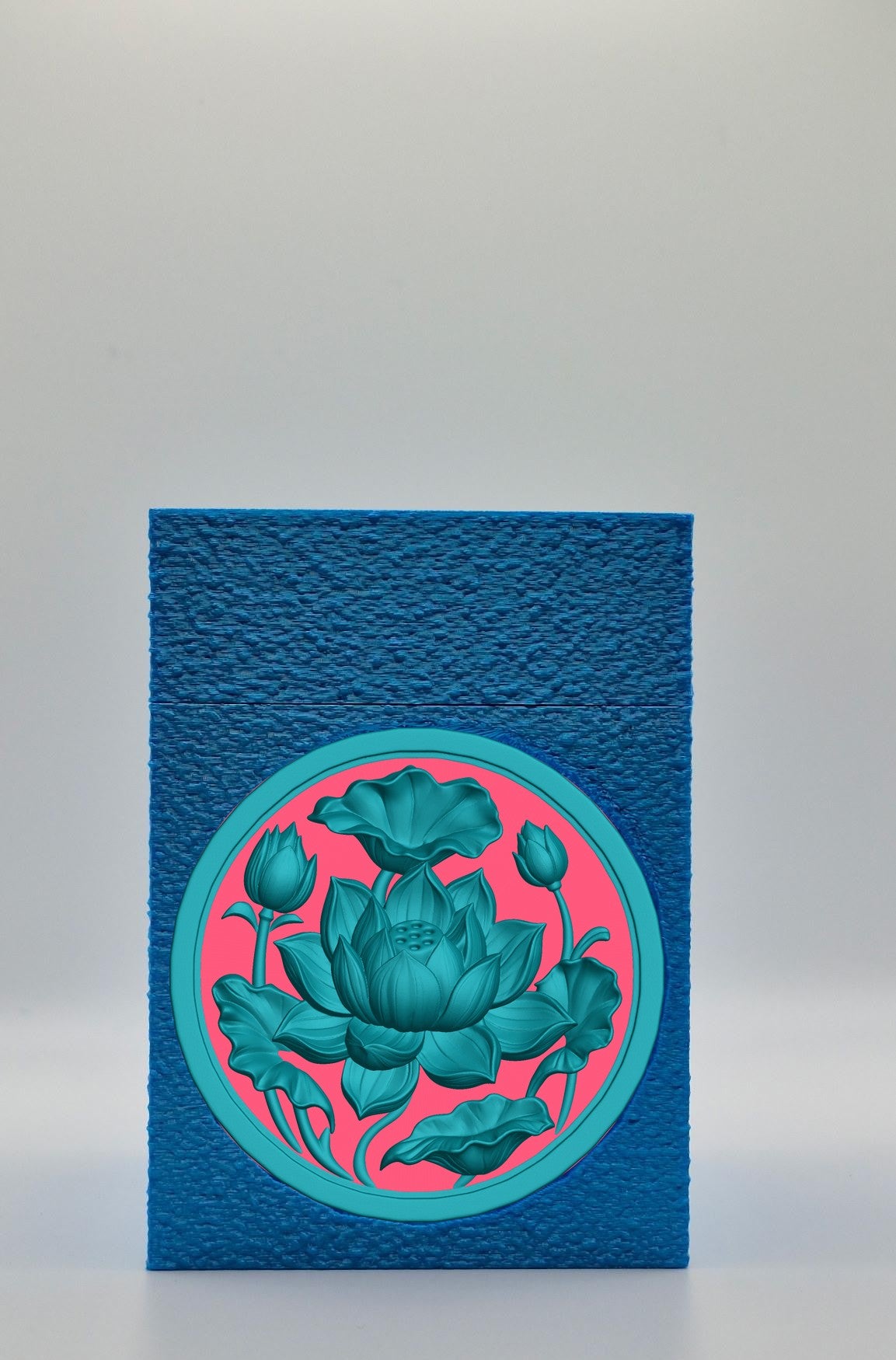 Lotus Card Box — Blue