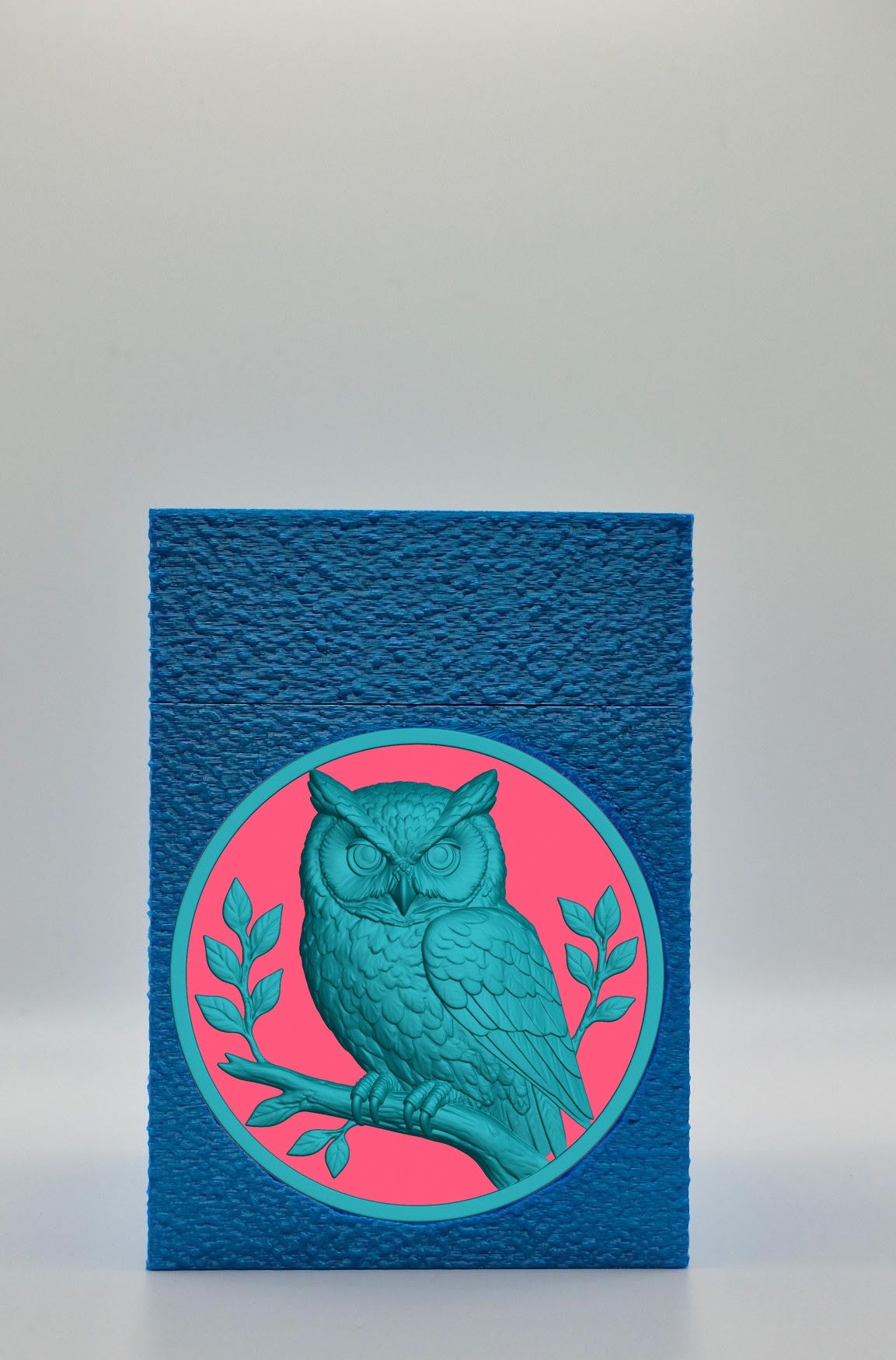 Owl Card Box — Blue