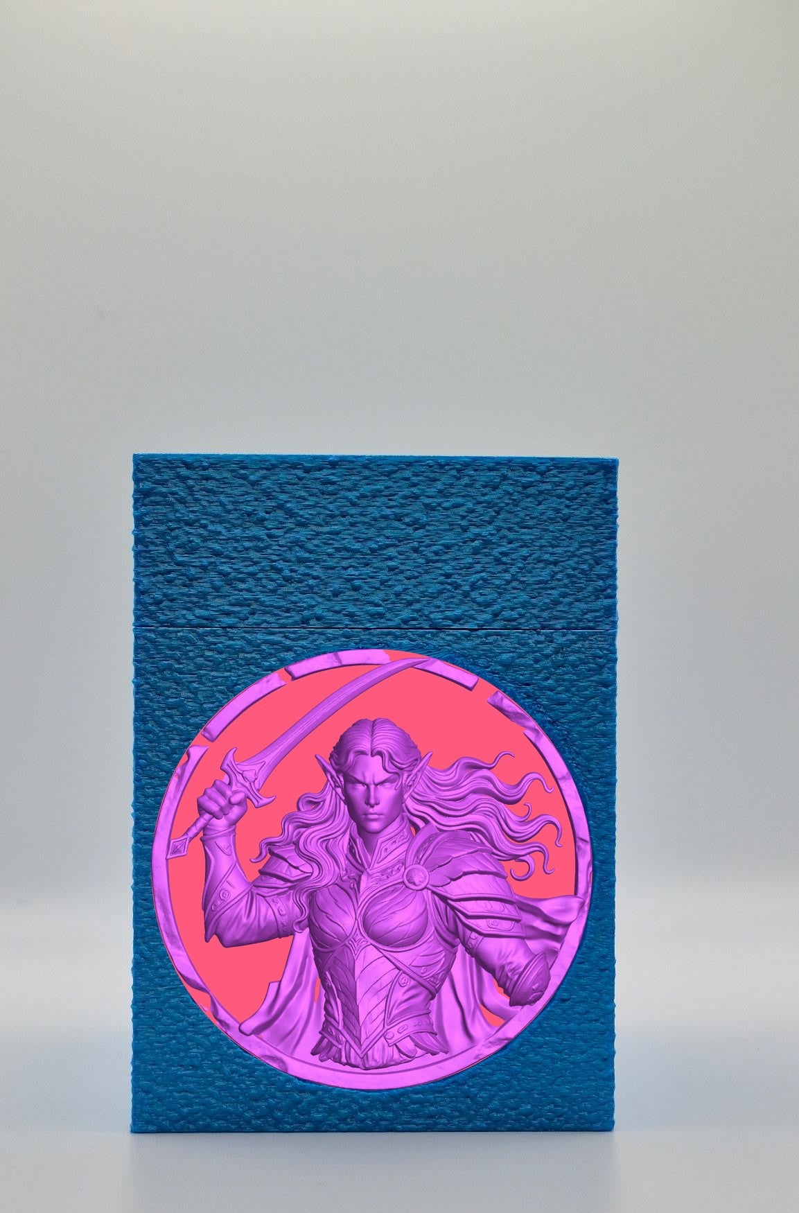 Elvish Warrior Card Box — Blue