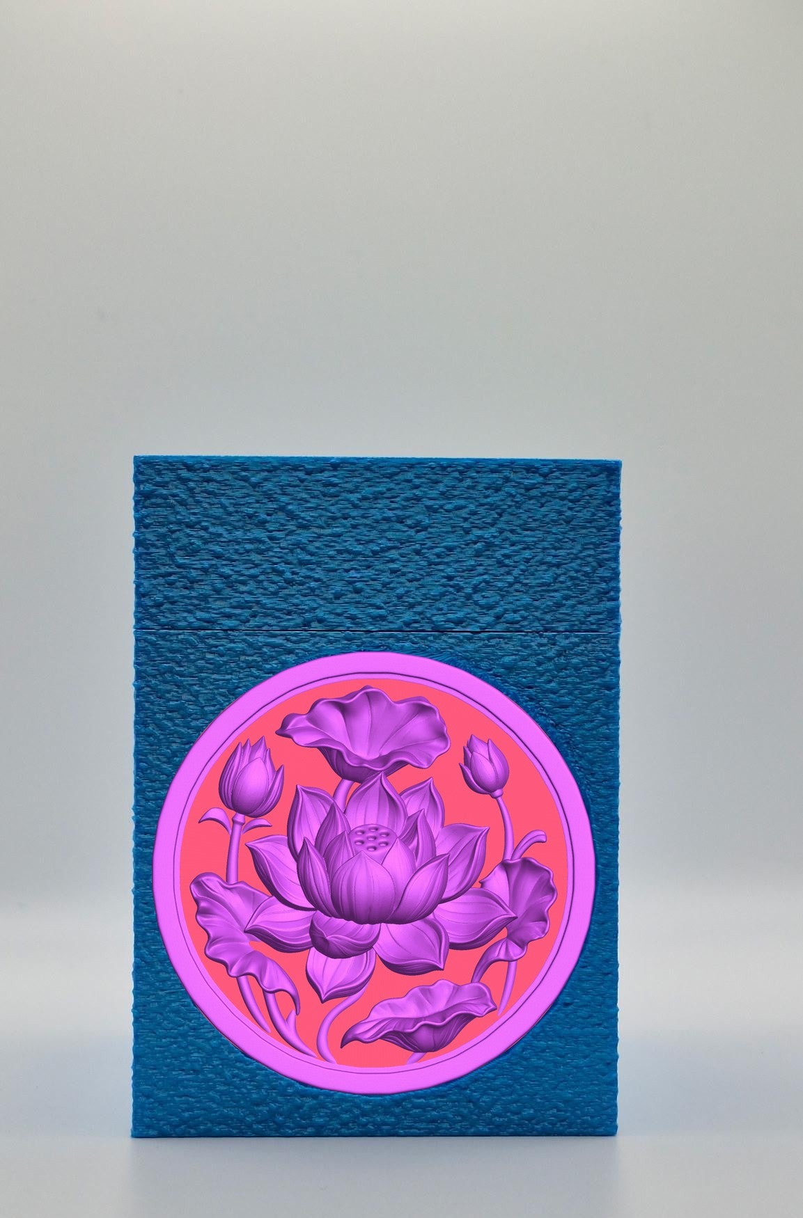 Lotus Card Box — Blue