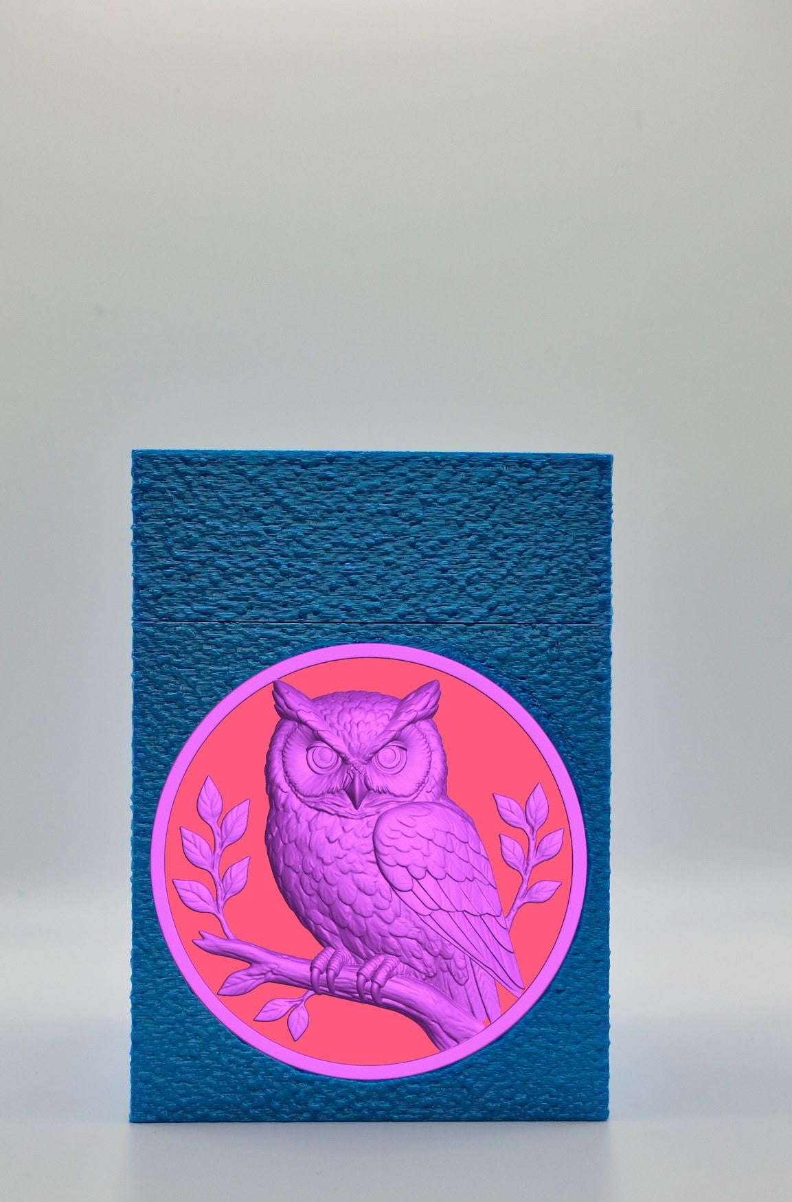 Owl Card Box — Blue
